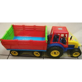 Zabawka traktor z dużą przyczepą dla chłopców 6097