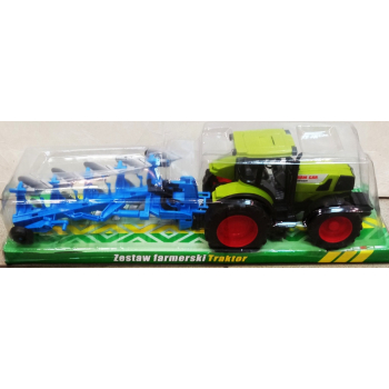 zabawka duzy traktor z plugiem dla chlopcow 0375z