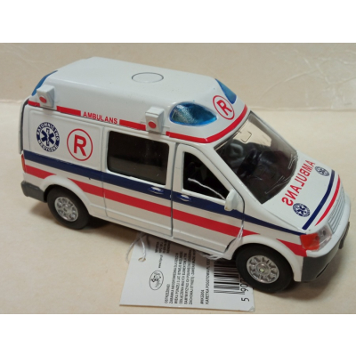 Samochód metalowy-ambulans pogotowie dźwięk światlo 2488