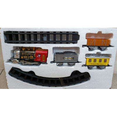 Zabawka kolejka pociąg z wagonami i torami dla chłopca 9288