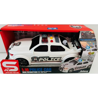 Samochód policyjny policja na baterie dźwięk światło 2655