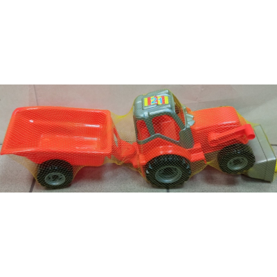 Zabawka traktor z przyczepą dla chłopców zielony 0091