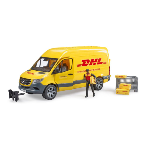Zabawka BRUDER Sprinter DHL z otwieranymi drzwiami