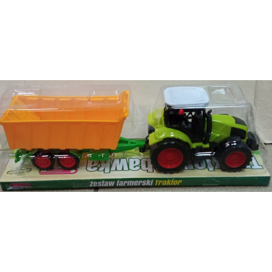 Zabawka traktor z dużą przyczepą model 7392 dla dzieci