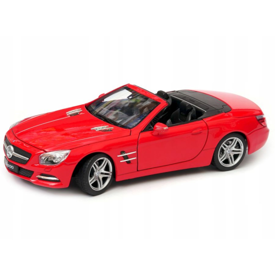 Mercedes-Benz SL 500 Cabrio 2012 model metalowy Welly 1:24 czerwony