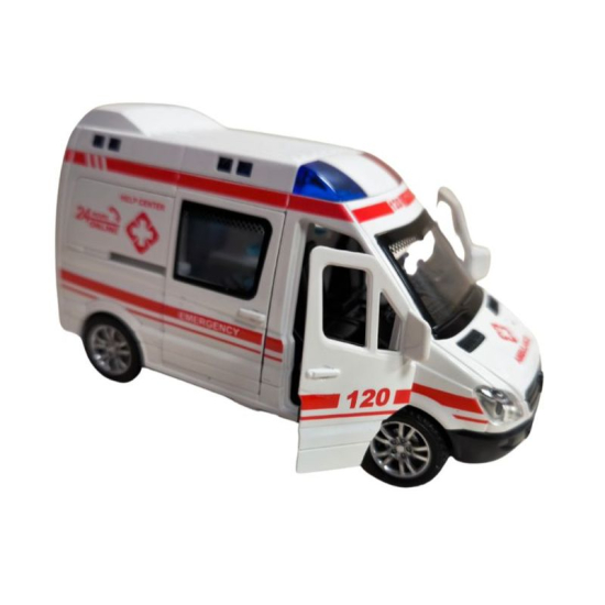 auto metalowe ambulans na baterie pogotowie 1198A