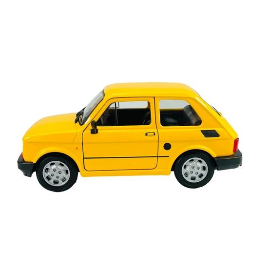 Model kolekcjonerski PRL FIAT 126p z gumowymi oponami