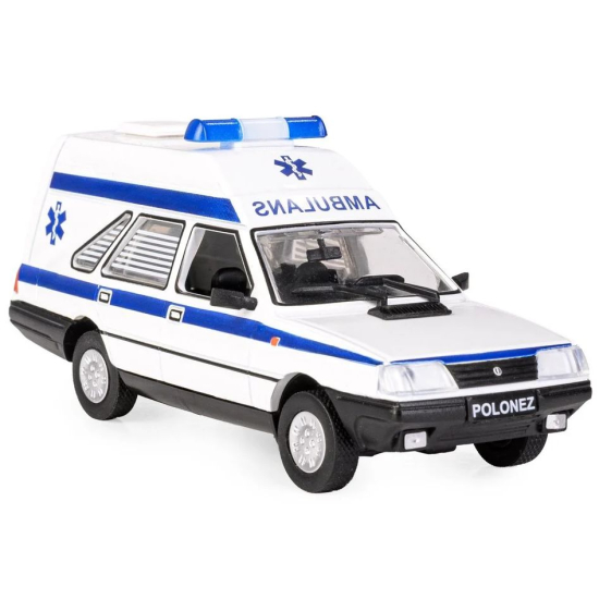 Model FSO Polonez Cargo Caro Ambulans PRL 1:43 Daffi – widok z przodu
