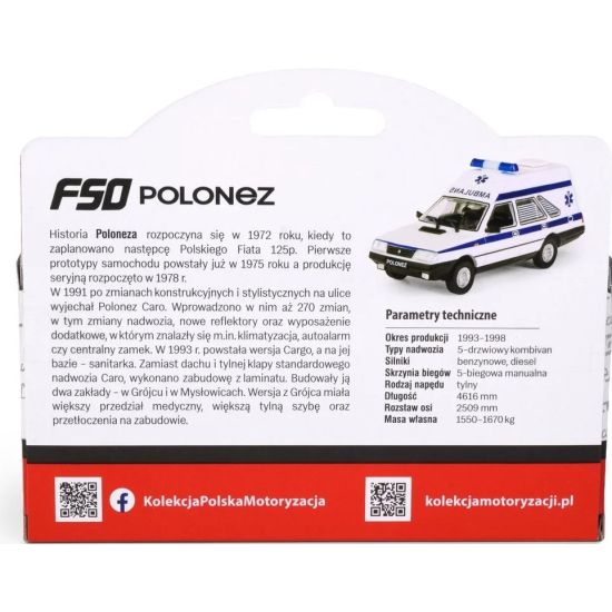 Polonez Cargo Caro Ambulans 1:43 – detale modelu Daffi