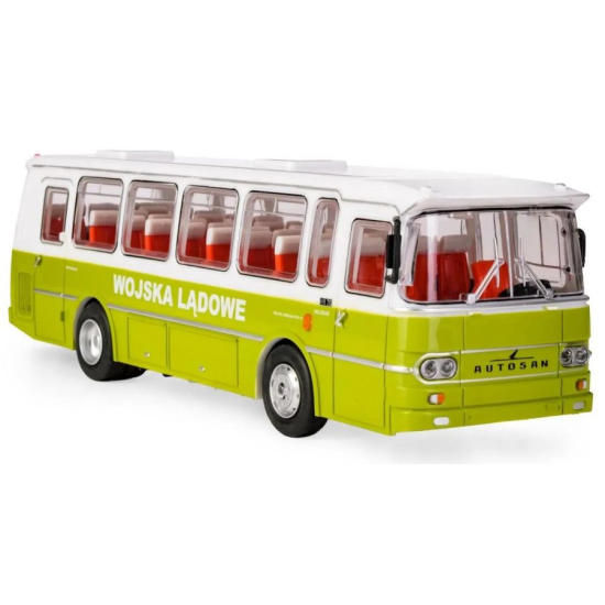Model autobusu wojskowego Autosan H9-20 PRL 1:43 widok przód bok