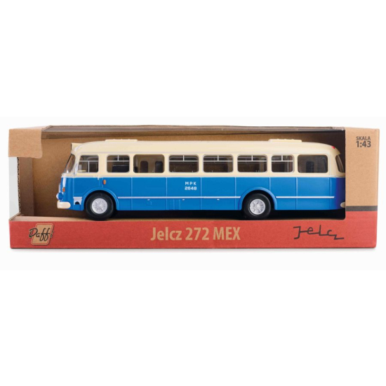 Jelcz 272 MEX Ogórek niebieski model autobusu PRL 1:43 w pudełku
