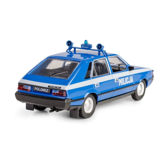 FSO Polonez Milicja 1:43 widok z tyłu – radiowóz PRL model kolekcjonerski
