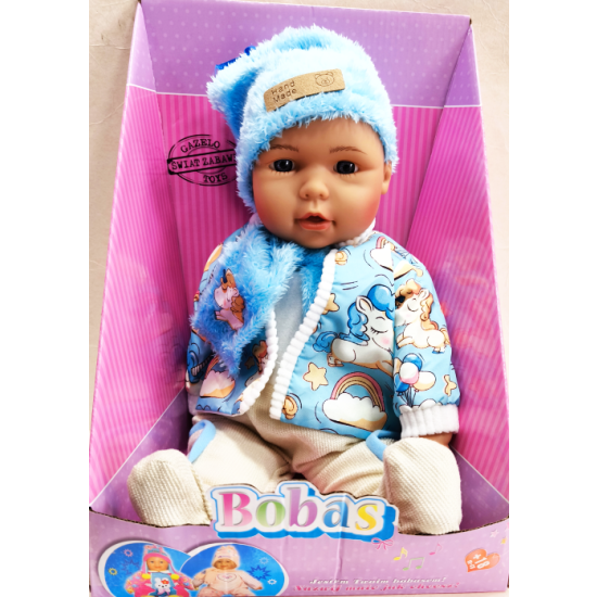 interaktywna lalka bobas 46 cm mówiąca po polsku