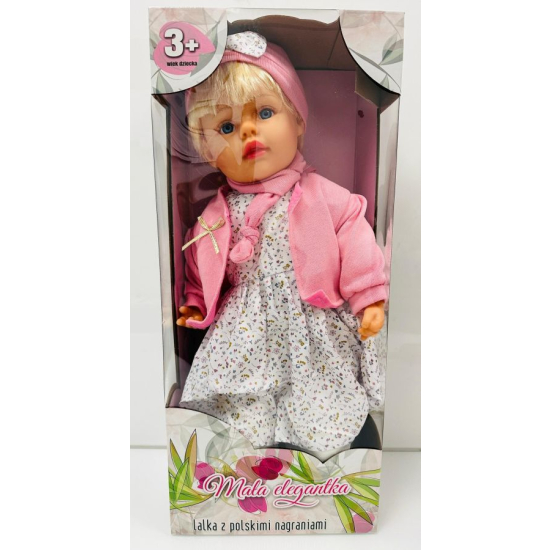 Duża lalka z włosami 52 cm mała elegantka mówi i śpiewa po polsku 5164