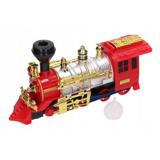 Lokomotywa Parowa z Prawdziwą Parą Wodną – Interaktywny Pociąg z Dźwiękiem i Światłem 27 cm