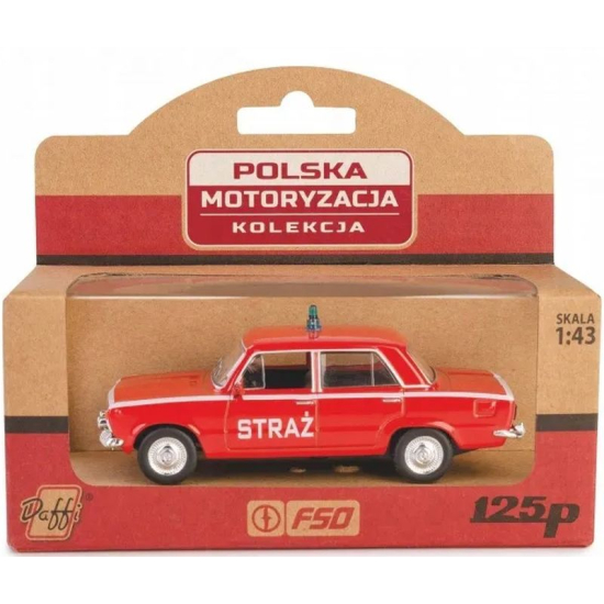 auto metalowe fiat 125p straż model kolekcjonerski