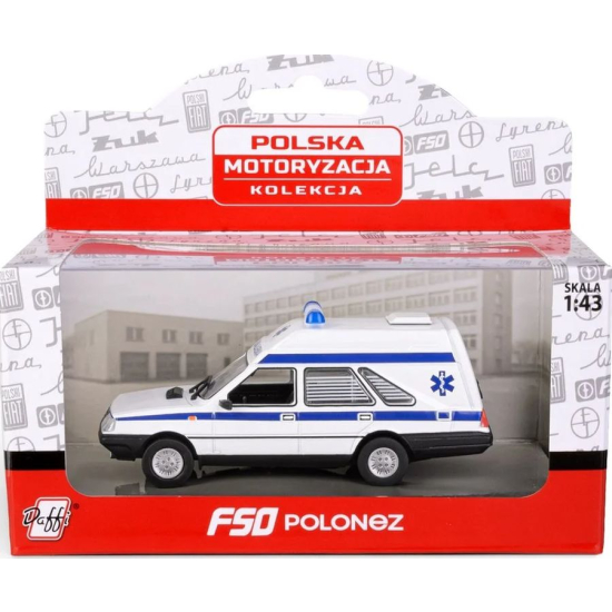 FSO Polonez karetka pogotowia PRL 1:43 – metalowy model kolekcjonerski
