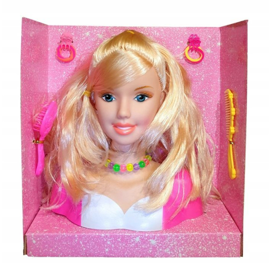 Głowa lalki do makijażu i fryzur dla dzieci