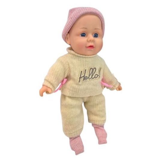 Interaktywna lalka bobas 36 cm 6263 w różowym ubranku