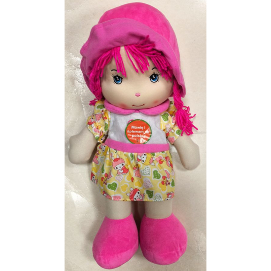 Duża lalka szmaciana przytulanka dla dziewczynek polski głos 46 cm 3162