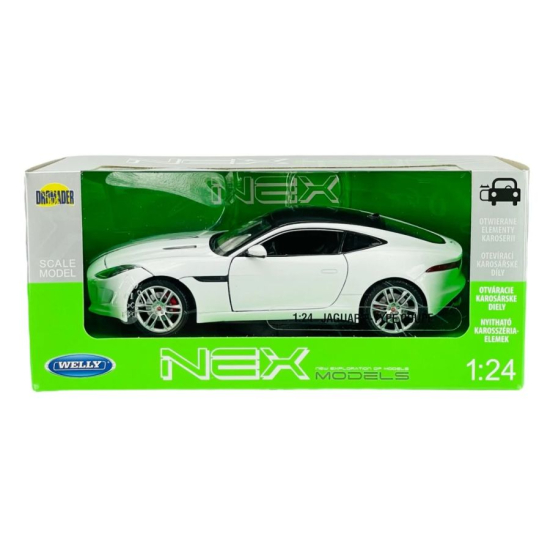 Jaguar F-Type Coupe Welly 1:24 biały model metalowy
