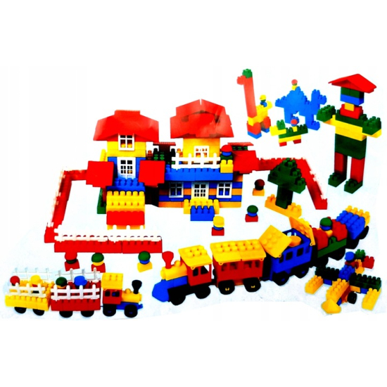 Klocki plastikowe konstrukcyjne dla dzieci 400 el.