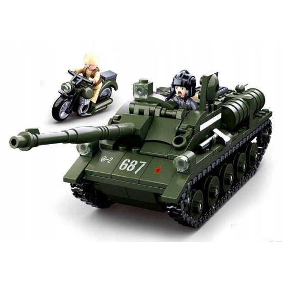 Klocki Sluban b0687 czołg z działem motor 338 el.