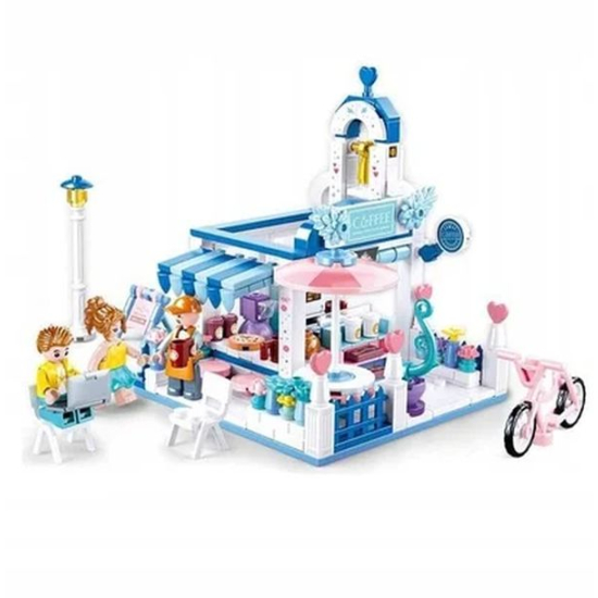 zestaw klocków sluban kawiarnia nad morzem z figurkami