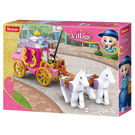 Klocki Sluban b0872 - konik z karetą 139 el.