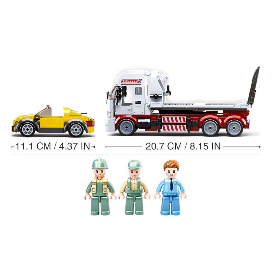 Klocki Sluban b0879 ciężarówka holownik pomoc drogowa 338 el.