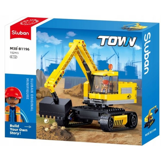Klocki Sluban B1196 Koparka na gąsienicach 152 el.