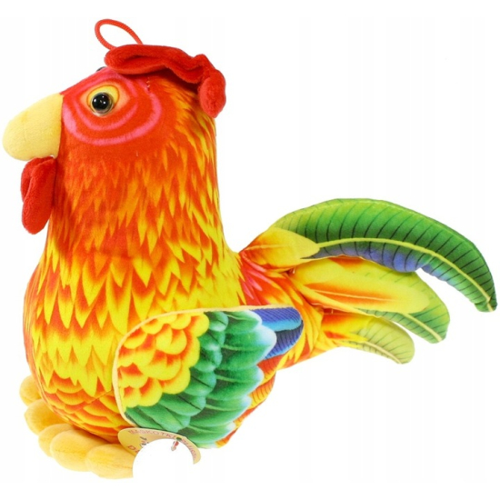 Maskotka pluszowa kogut malowany z dźwiekiem