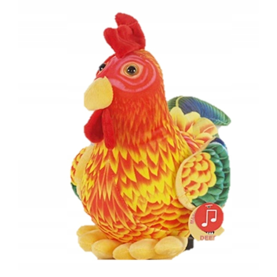 Maskotka pluszowa kogut malowany z dźwiekiem