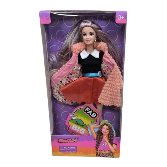 Lalka modowa 29 cm w eleganckim ubraniu