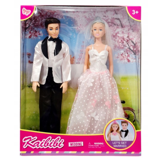 Lalka panna młoda w sukni ślubnej z welonem 30 cm