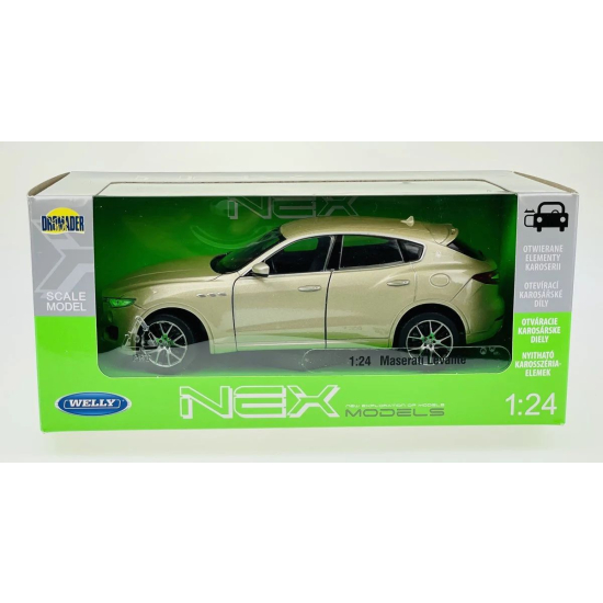 Metalowy model Maserati Levante Welly 1:24 beżowy metalik