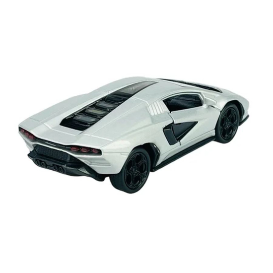 Model Lamborghini Countach LPI 800-4 Welly – widok z przodu i góry, gumowe opony i detale karoserii.