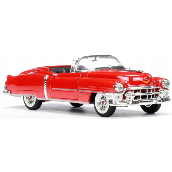 Model Cadillac Eldorado 1953 1:24 Welly – widok z przodu, czerwony