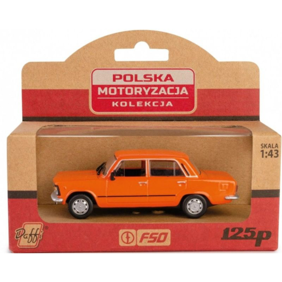 Fiat 125P MR pomarańczowy – model metalowy 1:43 Daffi
