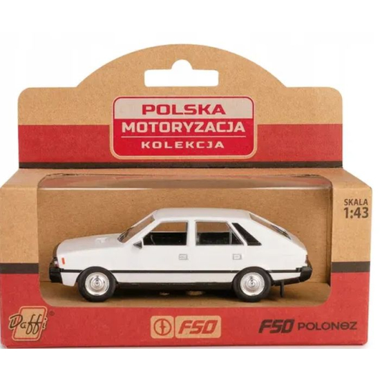 FSO Polonez biały – model metalowy 1:43 Daffi w opakowaniu