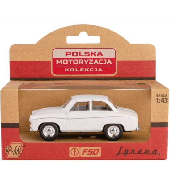 Syrena 104 biała – model metalowy 1:43 Daffi w opakowaniu