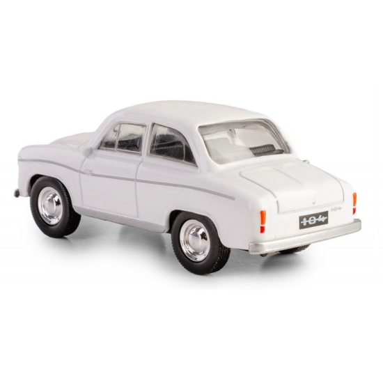 Tył i detale nadwozia Syrena 104 – biały model 1:43