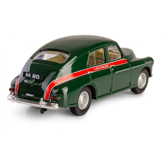Warszawa M-20 Łączność zielony model PRL widok z tyłu