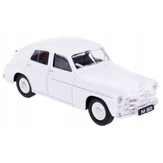 Warszawa M-20 klasyczna – biały model kolekcjonerski PRL