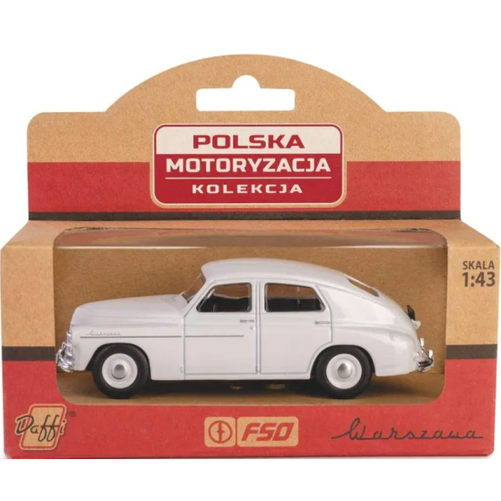 Warszawa M-20 biała – model metalowy 1:43 Kolekcja PRL