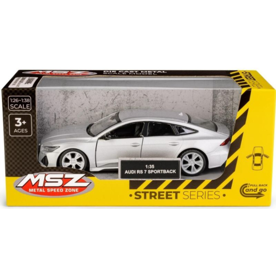 Audi RS7 Sportback model 1 35 srebrny MSZ