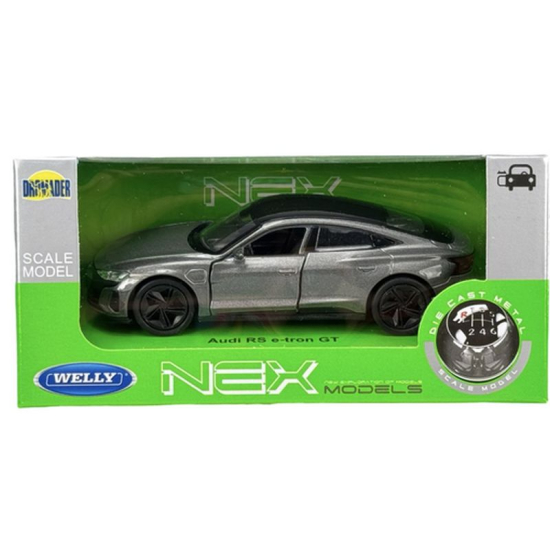 Metalowy model Audi RS e-tron GT Welly 43809 grafitowy w oryginalnym pudełku NEX Dromader