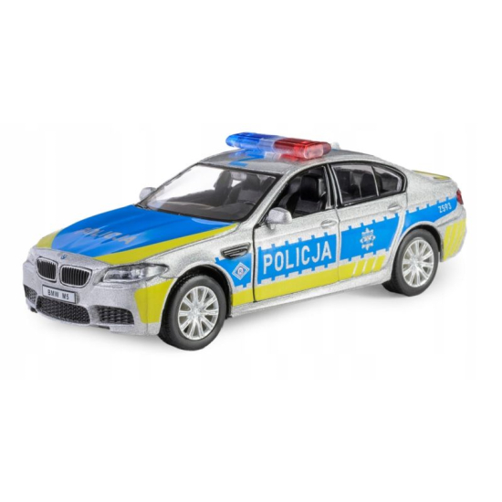 model BMW M5 policyjny metalowy pull back