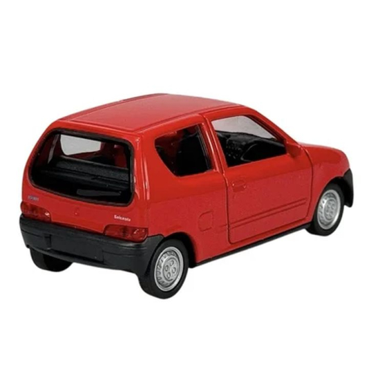 Model Fiat Seicento Welly czerwony widok z tyłu detal