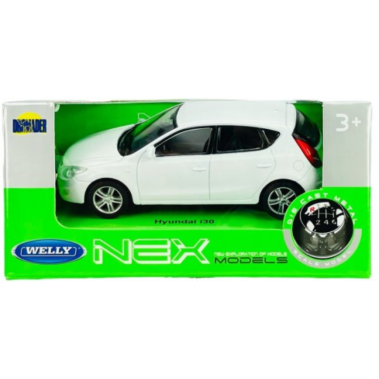 odel Hyundai i30 biały Welly NEX metalowy